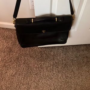 Coach briefcase, black leather, excellent condition